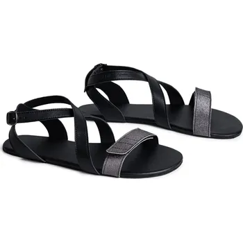 Dámské sandále Ahinsa shoes Dámské barefoot sandály Hava Sparkle černé 43