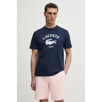 Bavlněné tričko Lacoste TH2733 námořnická modř 59X, vel. XS