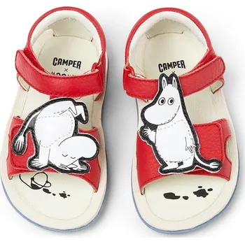 Dívčí sandály Dětské kožené sandály Camper TWS FW by Moomin K800698 červená 33X, EUR 22