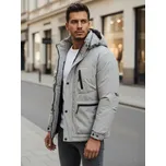 Dstreet Pánská bunda zimní s kapucí TX5107 Barva: Bílá, Velikost: M