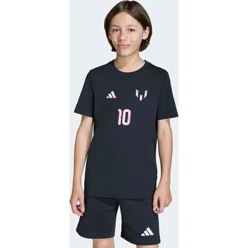 Dětské bavlněné tričko adidas Performance MESSI KG4924 černá 99X, vel. 140