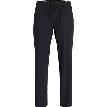 Pánské kalhoty Pánské velké chino kalhoty s lnem Jack & Jones 12294266 černé (46S)