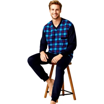 Pánské pyžamo Pánské Pyžamo Dlouhé FOLTÝN PD 387 Velikost: L