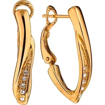 Náušnice Náušnice asymetrické půlkruhy Colibra - pozlacené