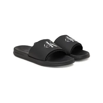 Pánské pantofle Nazouváky Calvin Klein Ess Slide Rubber Neoprene HM0HM02229 Černá 46