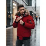 Dstreet Pánská bunda zimní TX3943z Barva: Bordová, Velikost: XL