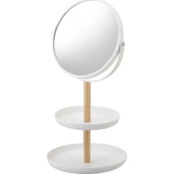 Kosmetické zrcátko YAMAZAKI Zrcátko kosmetické s miskami Tosca 2314, bílé