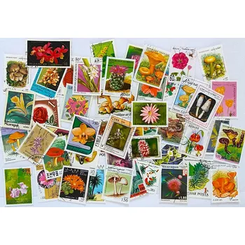 Poštovní známka Balíček známek - flóra - 50 ks