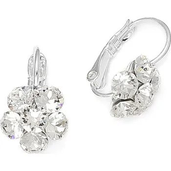 Náušnice Náušnice ve tvaru květu s krystaly Preciosa z kolekce Wedding Dream Colibra – postříbřené