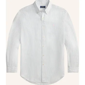Pánské oblečení Polo Ralph Lauren Pánská Lněná Košile Custom Fit, bílá /...