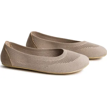 Dámské baleríny Ahinsa shoes Dámské barefoot pletené balerínky Softy béžové 37