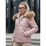 Dstreet Dámská zimní bunda prošívaná SPARKLE TY5526 Barva: Růžová, Velikost: XL