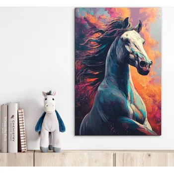 Obraz Moderní barevný obraz koně | DUBLEZ