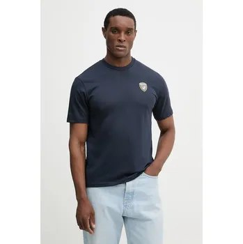 Pánské tričko Bavlněné tričko Blauer FAXON BLUH02284 námořnická modř 59X, vel. XL