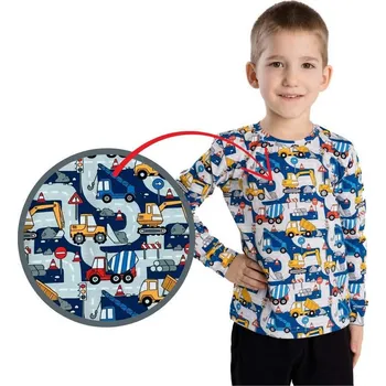 Chlapecké tričko Chlapecké triko Betty mode stavební stroje šedé