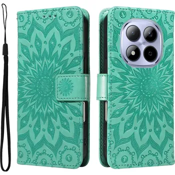 Pouzdro na mobilní telefon Sunflowers knížkové pouzdro na Xiaomi Redmi Note 15 Pro 5G - modrozelené
