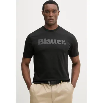Pánské tričko Bavlněné tričko Blauer BOURN BLUH02287 černá 99X, vel. S
