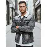 Dstreet Pánská džínová bunda izolovaná s kožichem TX4729z Barva: Černá, Velikost: L