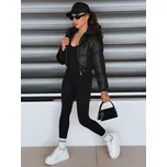 Dstreet Dámská bunda krátká zimní s kapucí TY5360 Barva: Černá, Velikost: 3XL