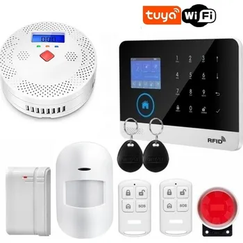 Sada domovního alarmu WiFi GSM alarm PROFI 200 TUYA (1+1) P3 + Detektor oxidu uhelnatého WiFi TUYA