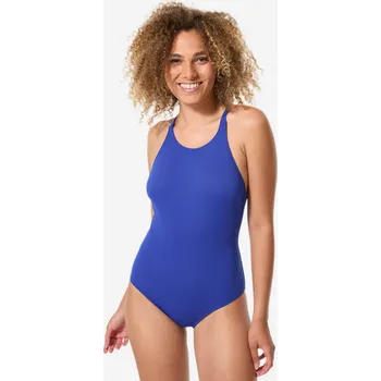 Dámské plavky DECATHLON Dámské jednodílné plavky Lila 38 MODRÁ