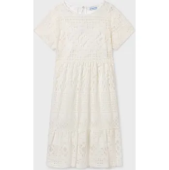 Dívčí šaty Dívčí šaty Mayoral 6904.8A.Junior.PPY2 bílá 00X, vel. 140