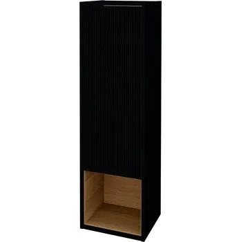 Koupelnový nábytek Dřevojas Arteo Skříňka vysoká 40x35x135 cm, SVDO 40 závěsná, L, černá matná, AROW_SVDO_040_L_M17_M17_T31_XXX