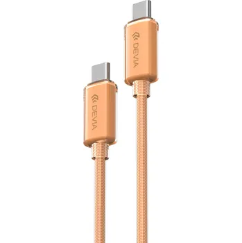 Datový kabel DEVIA kabel USB PD type C-C 60W 1,5M oranžový