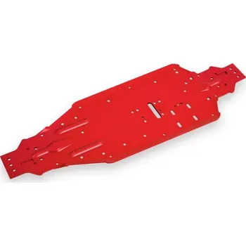 RC náhradní díl Traxxas šasi hliníkové červeně eloxované