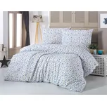 Kvalitex Vánoční povlečení 140x200, 70x90cm VLOČKY modrobéžové Rozměr povlečení: 1+1, 140x200, 70x90cm