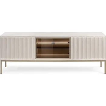 Televizní stolek Piaski Televizní stolek Sento 154 s LED osvětlením provedení - vyber: kašmír + dub wotan