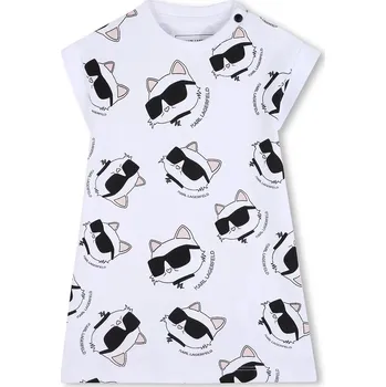 Dámské šaty Dětské bavlněné šaty Karl Lagerfeld Z31260.86.108 bílá 00X, vel. 94