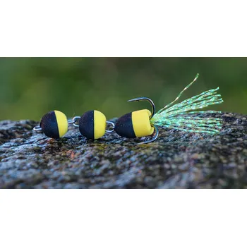 Umělá nástraha Mandula REDBASS XS - 35 mm - Black/Yellow (111)