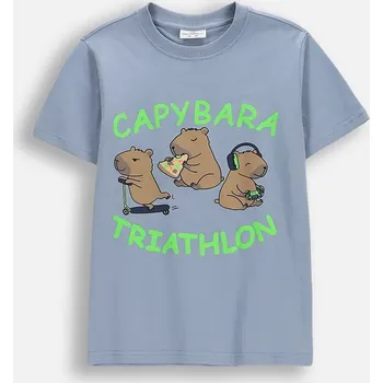 Chlapecké tričko Dětské bavlněné tričko Coccodrillo WC6143212VBA modrá 05X, vel. 104