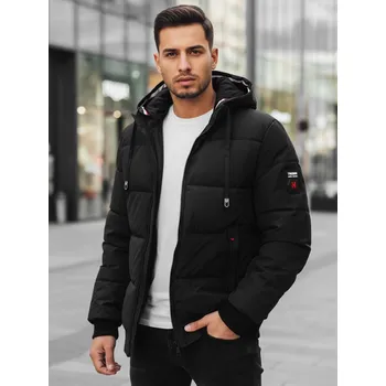 Pánské oblečení Dstreet Pánská bunda zimní s kapucí TX5087z Barva: Černá, Velikost: S