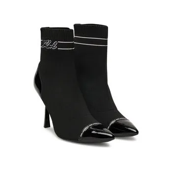 Dámské kozačky Polokozačky KARL LAGERFELD Pandara KL31357 Černá 38