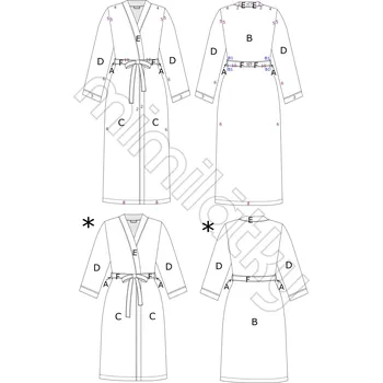 Dámský župan Dámský komerční střih, Župan, Relax - Projektor (A0)