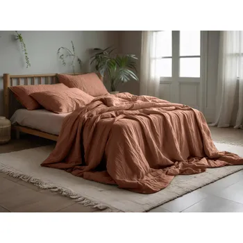 Povlečení Mušelínové povlečení MUSSARI světle hnědé Rozměr povlečení: 70 x 90 cm | 140 x 200 cm, 140x200 / 70x90 cm, 140x220 / 70x90 cm