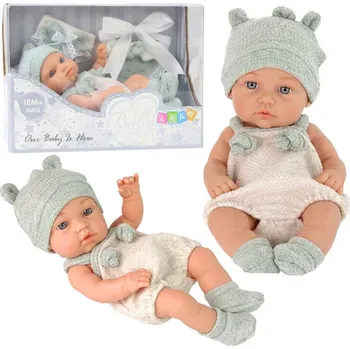 Panenka Panenka Miminko Kojenec Šedé Oblečení Čepička Bryndáček 18 cm