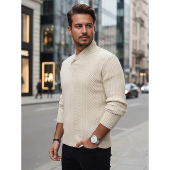 Pánské oblečení Dstreet Pánský svetr WX2258z Barva: Béžová, Velikost: 2XL