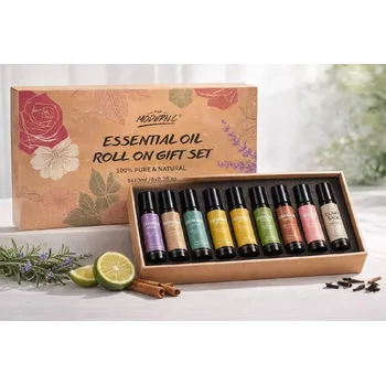 Vonný olej Pop Modern.C – Dárková sada roll-on esenciálních olejů (8 × 10 ml)