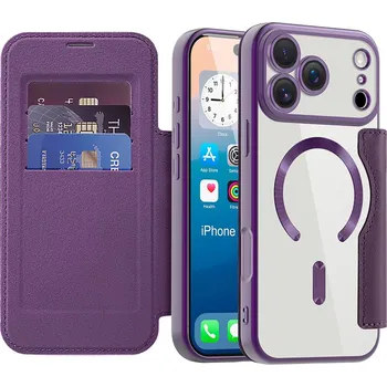 Pouzdro na mobilní telefon Techsuit - Pouzdro SmartMag Book - iPhone 17 Pro - fialové