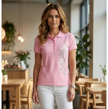 Dámské tričko Dámské triko s límečkem ALTISPORT CARRYOVER ALW029210 SVĚTLE RŮŽOVÁ S