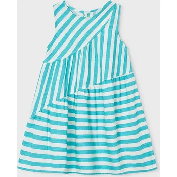 Dívčí šaty Dívčí šaty Mayoral 3937.6K.Mini.PPY2 tyrkysová 65X, vel. 140