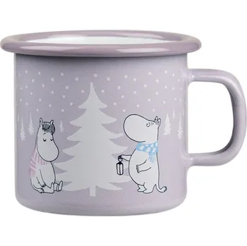 Muurla Moomin enamel mug Snowfall 2,5dl