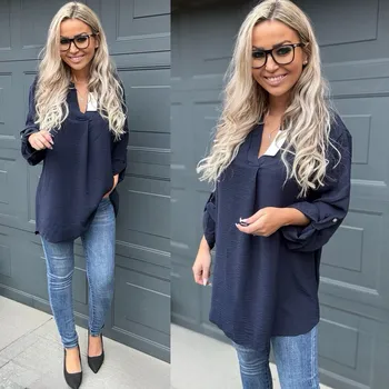 Dámská tunika Prodloužená tunika CYNTHIE Barva: Tmavě modrá