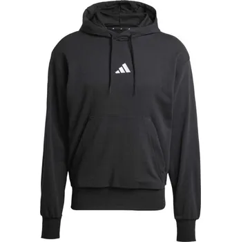 Pánská mikina Pánská mikina adidas M FEEL COZY HOODED L Černá, Bílá