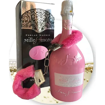 Dárkový potravinový koš Dárkový balíček Cuvée Blanc de Blancs Millesimato Brut PINK s pouty objem: 0,75l Připoutejte se prosím :)