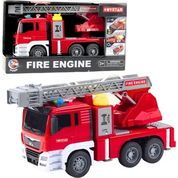 autíčko Hasičské Auto S Výsuvným Ramenem Hasiči Pohon Stříkání Vody Světla Zvuky