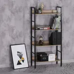 Vikio Regál, 4 police, dekor dub černý lak ARL116D